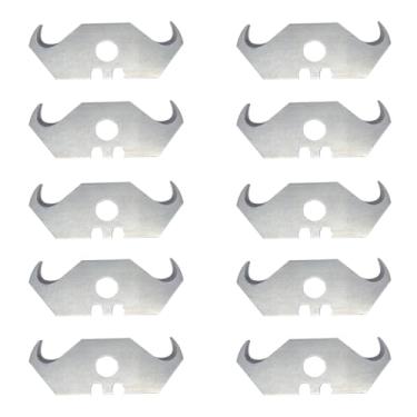 Imagem de Pro Bamboo Kitchen Lâmina de gancho de faca de substituição resistente SK5 de aço para aparar materiais espessos, linóleo, tapete, tecido, caixa de papelão, chapa metálica