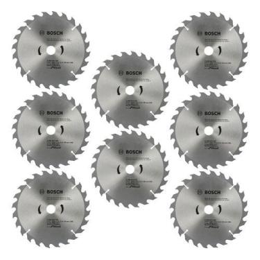 Imagem de Kit Com 8 Discos De Serra Circular Eco 184mm 24 Dentes Bosch