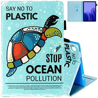 Imagem de Dteck Capa para Galaxy Tab A7 26.4 cm 2022/2020 - Capa carteira magnética com [porta-cartão] Capa protetora de couro para tablet Samsung Galaxy Tab A7 (10,4 polegadas) SM-T509/T503/T500/T507