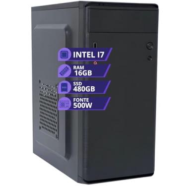Imagem de Pc Cpu Intel core I7 3.4ghz Ssd 480gb Memoria Ram 16gb Fonte 500W