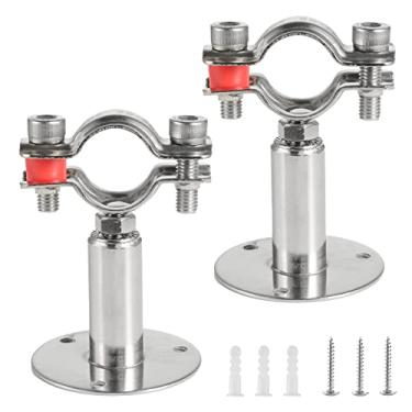 Imagem de CCTVMTST 2 Pcs Adjustable Bracket Clamp Pipe Straps Wall Mount Ceiling Mount for 1/2 inch Pipe (Clamp Dia: 0.6-0.86")