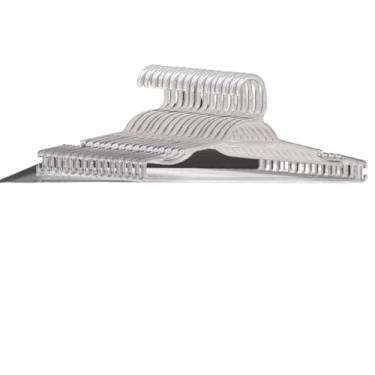 Imagem de Cabide Adulto Transparente AcrÍlico para Roupas, Closet e Loja Kit Premium Resistente(30)