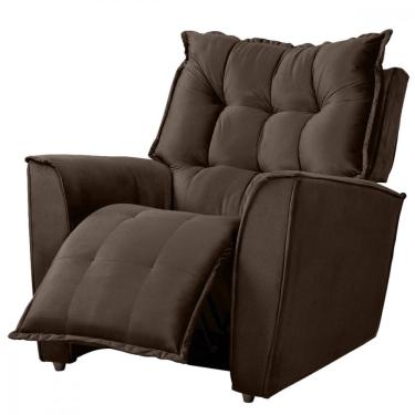Imagem de Poltrona Reclinavel Do Papai King Tecido Veludo Chocolate