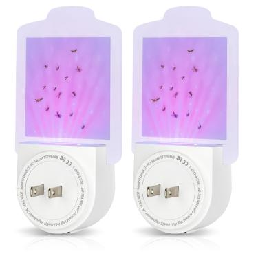 Imagem de [Pacote com 2] Armadilha BANPESTT para insetos voadores internos, armadilha para mosquitos, armadilha de mariposa, armadilhas para moscas de frutas para uso interno com 6 placas de cola (branca)