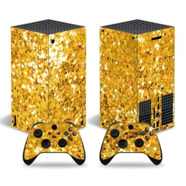 Imagem de Xbox Series X Digital Stickers Full Body Vinyl Skin Decal Protective Cover for Microsoft Xbox Series X Digital Console and Controllers (Series X Digital Gold)