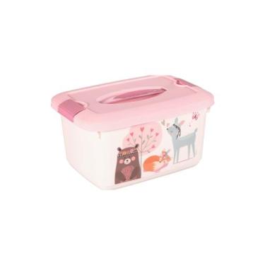 Imagem de Caixa Organizadora Infantil C/ Alça E Trava 5,2 Lts Plasútil, Bichinho