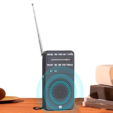 Imagem de Rádio AM FM Pequeno, Rádio Portátil a Pilhas para Homens e Mulheres, Sintonizador e Reprodutor para Emergências, Uso em Tempestades, Ambientes Externos e Falhas de Energia para Homens e Mulheres