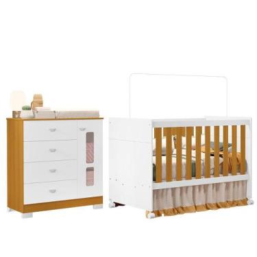 Imagem de Jogo de Quarto Infantil New Katatau Cômoda e Berço Mini Cama - Reller 