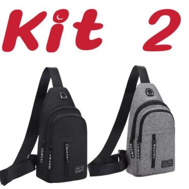 Imagem de Kit 2 Mochila Masculina Impermeável Pequena Bolsa de Ombro - oem