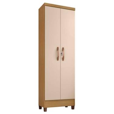 Imagem de Armário Multiuso 2 Portas Com Chave Egito Carvalho Americano/off White - Incorplac