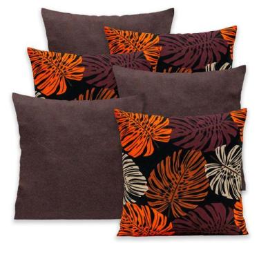 Imagem de Kit 6 Capas de Almofada Lisa e Estampada 40x40cm Zíper Gorgurinho - BE
