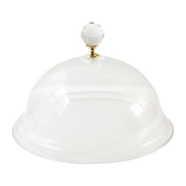 Imagem de DimyFew Tampa de acrílico para pratos de comida leve, proteção transparente para festas, cozinha, aniversário, ambientes internos e externos, casa, 21cmx21cmx12cm