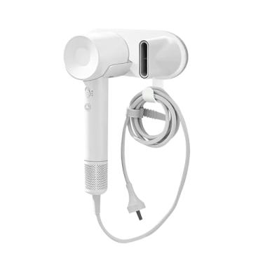 Imagem de SEICHYGO Suporte de parede para secador de cabelo compatível com Dyson & Laifen (não é compatível com SE LITE), suporte adesivo para todos os secadores magnéticos de alta velocidade com gancho