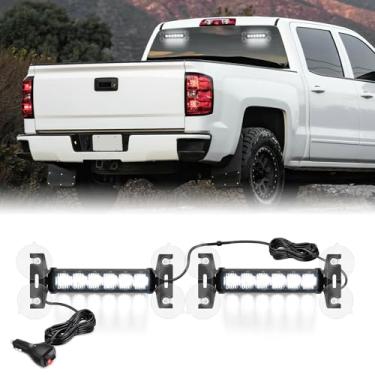 Imagem de Nilight 12LEDTraffic Advisor Luzes estroboscópicas 2 em 1 branco aviso de emergência perigo de segurança painel dianteiro/traseiro luz piscante para carros, caminhões, polícia, bombeiro, arado