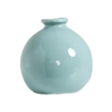 Imagem de Ｂｅｓｇａ Vaso de flores, vaso de plantas, de flores minimalista, casa, pequeno, quarto, cozinha, estante, sala de estar, decoração de casa, decorativo, Azul-ciano