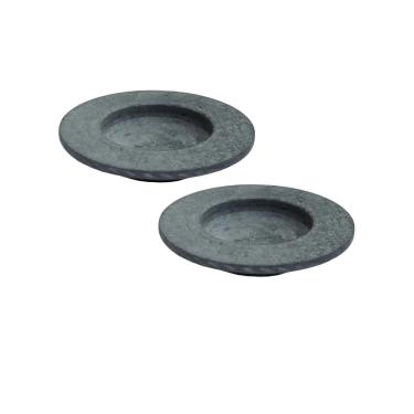 Imagem de Kit 2 Pratos Risoto Massa Chapéu Invertido Pedra Sabão 26cm