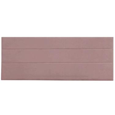 Imagem de Cabeceira Painel Cama Casal 138 Cm Hellena Veludo Rosê