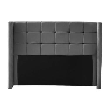 Imagem de Cabeceira Cama Casal Box Estofado 138 Cm Arizona Suede Cinza