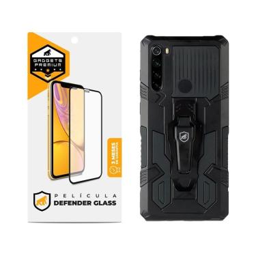Imagem de Kit Capa Case Capinha Clip E Pelicula Defender Glass Xiaomi Redmi Note 8 - Gshield