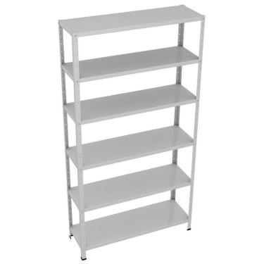 Imagem de Estante Em Aço Dupla Flex Colorida 176x92x30cm #20/26 Amapá Cinza