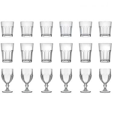 Imagem de Conjunto De Copos E Taças Nadir Bristol 18 Peças Transparente