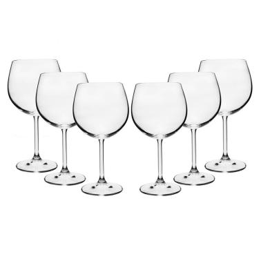 Imagem de Conjunto De Taças Para Vinho Borgonha Bohemia Em Cristal 570 Ml - 6 Peças Transparente