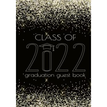 Imagem de Class of 2022: Black Gold Sign In & Polaroid Album I Graduation Guest Book Hardback I Well Wishes, Memories & Keepsake, Gift Log I From Proud Senior Parents I School Color Party Supplies & Decor
