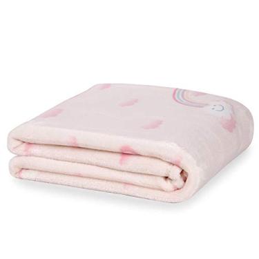 Imagem de Manta Dyuri Para Bebê Menina Carinho Jolitex Rosa 90X110 cm
