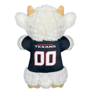 Imagem de Pets First NFL Houston Texans Brinquedo para cães e gatos com barulho, usando uma camiseta de equipe! Brinquedo divertido e esportivo para mastigar cães em forma de cabra, brinquedo interativo para