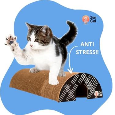 Imagem de Arranhador de Papelão Premium Para Gatos Meio Círculo