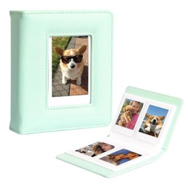 Imagem de WOGOZAN Mini Álbum De Fotos Com 64 Bolsos, Polaroid Para Câmera Instantânea Fujifilm Instax 12/11/Se/99/90/Evo/Link/Liplay, Filmes 2,15 X 3,4 Polegadas, Pu Tela Protetora - Verde