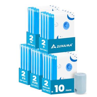 Imagem de Sacos de armazenamento a vácuo com bomba elétrica, pacote com 10 sacos selados a vácuo com bateria recarregável de 1500 mAh para roupas, cobertor, edredons, travesseiros, edredons, viagens