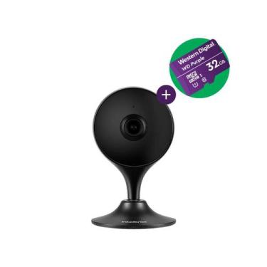 Imagem de Kit Câmera de Segurança Sem Fio HD Intelbras IM3 C Black com Cartão Mi