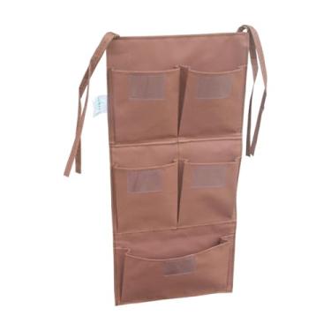 Imagem de ＫＬＫＣＭＳ Saco de carrinho de limpeza, caixa de armazenamento, capacidade espaçosa, à prova d'água com etiqueta transparente, bolsa de suprimentos de, 5 Bolsos