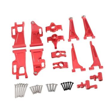 Imagem de menolana Peças de reposição para carro RC 1:14, acessórios, 7 peças, liga de alumínio, veículos compactos e brinquedos de controle remoto para carros e, Vermelho