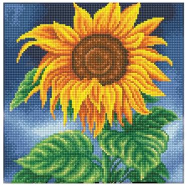 Imagem de Diamond Art By Leisure Arts Girassol, 30,5 x 30,5 cm, kits intermediários de pintura de diamante para adultos - kits de arte de diamante, um kit de artesanato criativo relaxante com pedras preciosas