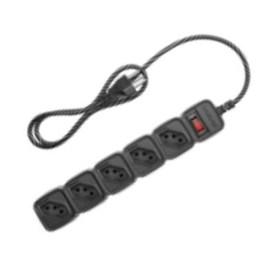 Imagem de Protetor eletronico c/5 tomadas epe 205 pt intelbras