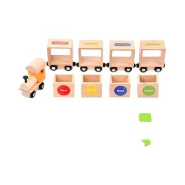 Imagem de Conjunto De Trem Magnético De Madeira Para Crianças, Brinquedo Educati