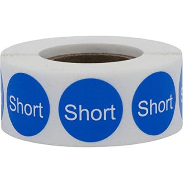 Imagem de Etiquetas curtas redondas de tamanho de roupas 1,75 cm 500 total de adesivos