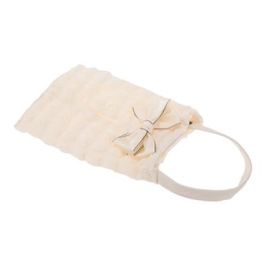 Imagem de INFINAUTO Porta-lenços de papel para carro organizador de massa folhada poliéster 28 x 18 x 2 cm arco bege 1 peça