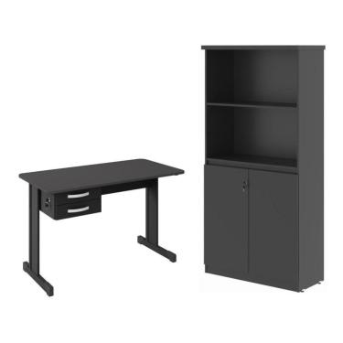 Imagem de Armario E Mesa Para Escritório 1,20 Geórgia Preto Onix