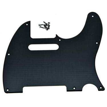 Imagem de KAISH 8 furos Tele Guitar Pickguard TL Pick Guard placa contra arranhões para EUA/México Telecaster/Tele Matte Black 1 Ply