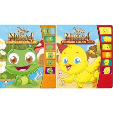 Imagem de Kit Livro Musical - O Sapo Não Lava O Pé + Pintinho Amarelinho - Kit d