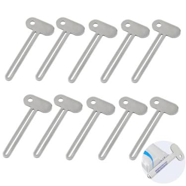 Imagem de UtySty Pacote com 10 tubos de tinta acrílica, espremedor de pasta de dente, tubo de aço inoxidável, rolo para conjunto de tinta aquarela, tubos de cores de água, tinta a óleo, clareador, creme