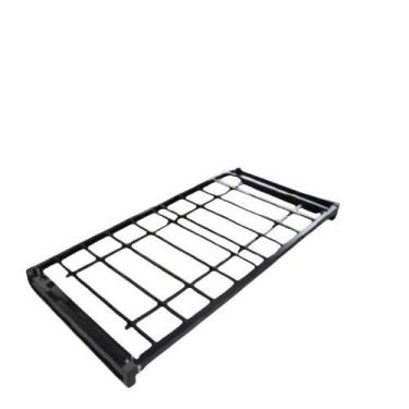 Imagem de Cama auxiliar de solteiro aço ferro estilo industrial preta as01 ótimo