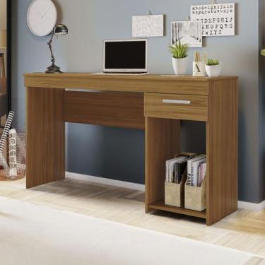 Imagem de Mesa para Computador Bay 1 Gaveta Freijó - Pnr Móveis, Marrom, Moderno
