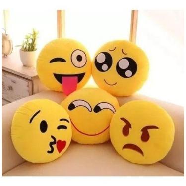 Imagem de Almofadas Emotion Emoji  Bordado 25x25cm - oem