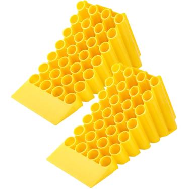 Imagem de Calços de roda para caminhão, pacote com 2 calços de pneu para veículos pesados, para trailers, trailers, caminhões, campistas, 35 x 25 x 20 cm/13,7 x 9,8 x 7,7 pol