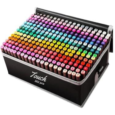 Imagem de Estojo de Canetas Permanentes Touch, Marcador Ponta Dupla, Canetinhas para Colorir Desenhos, Lettering, Sketch (262)