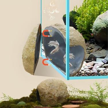 Imagem de LIYAOLI Enfeites De Decoração Para Aquário, Decorações Magnéticas Removíveis Esconderijo, Casa Resina Betta, Acessórios Camarão, Cavernas Ciclídeos